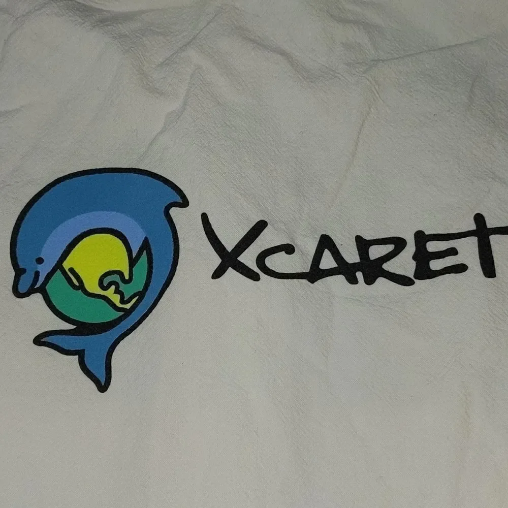 Xcaret Mexico white vintage jacket‎ size small